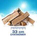 Bois vrac 33cm chataignier séchage naturel