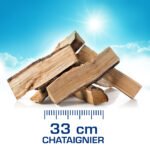 Bois vrac 33cm chataignier séchage naturel