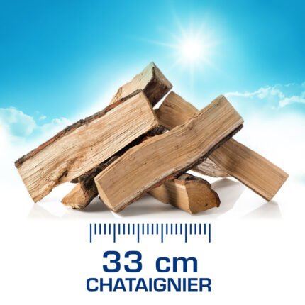 Bois vrac 33cm chataignier séchage naturel