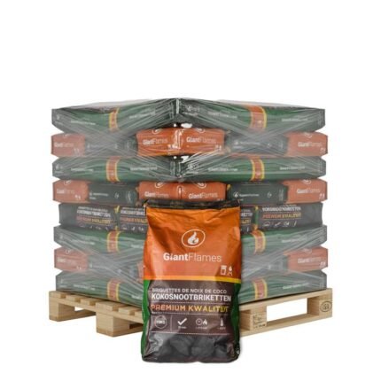 Briquettes de coco - Palette de 50 sacs x 10 kg (500 kg)